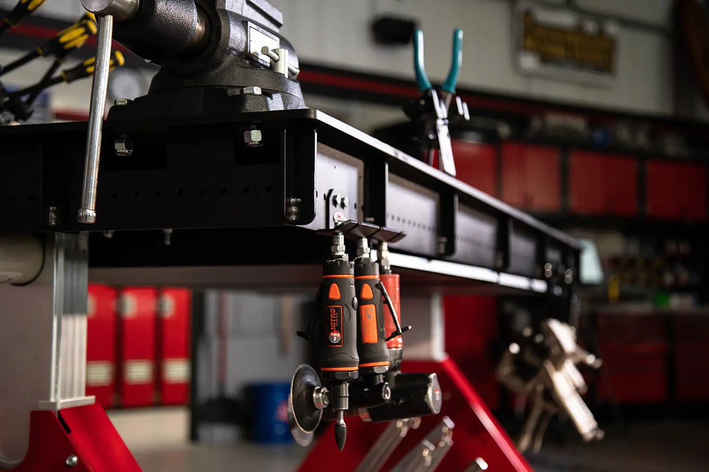 Powerlift Weld Table Triple Position Air Tool Holder