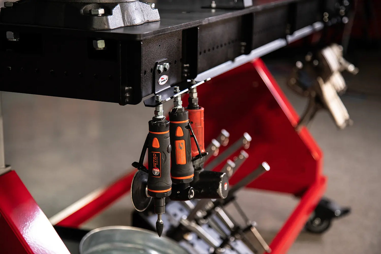 Powerlift Weld Table Triple Position Air Tool Holder