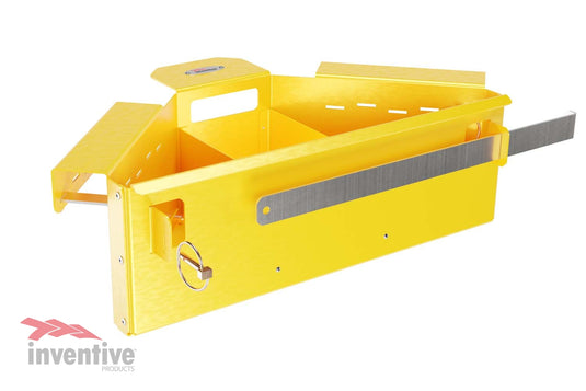 yellow tool holder for scissor lift